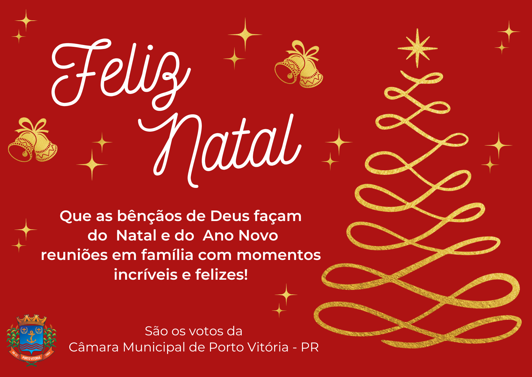 Feliz Natal - mensagem da Câmara Municipal - Câmara Municipal de Porto  Vitória